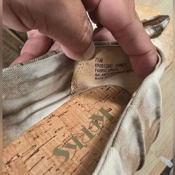 Korks By Kork-Ease Palmer Ballet Flat In Green And White Size 7.5 - Picture 7 of 8